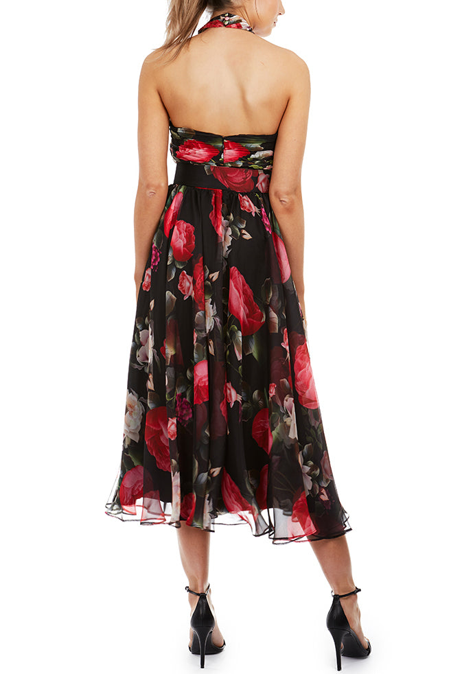 Victoria Dress by Georgy Collection - Black Floral