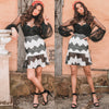 Antoinette Lace Skirt - Black/White