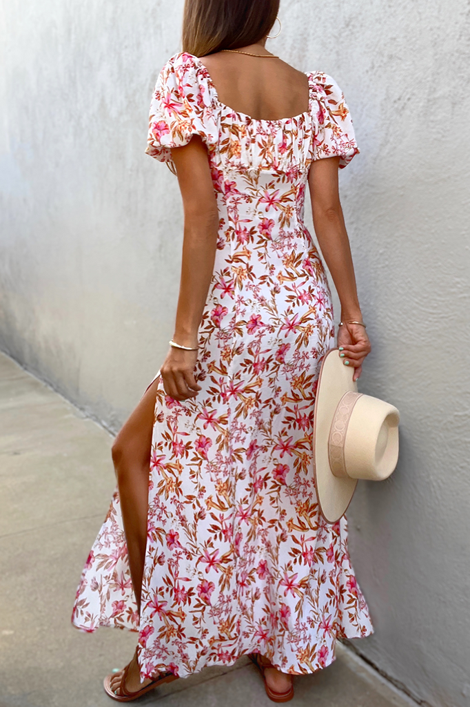 Alani Maxi Dress - White Floral