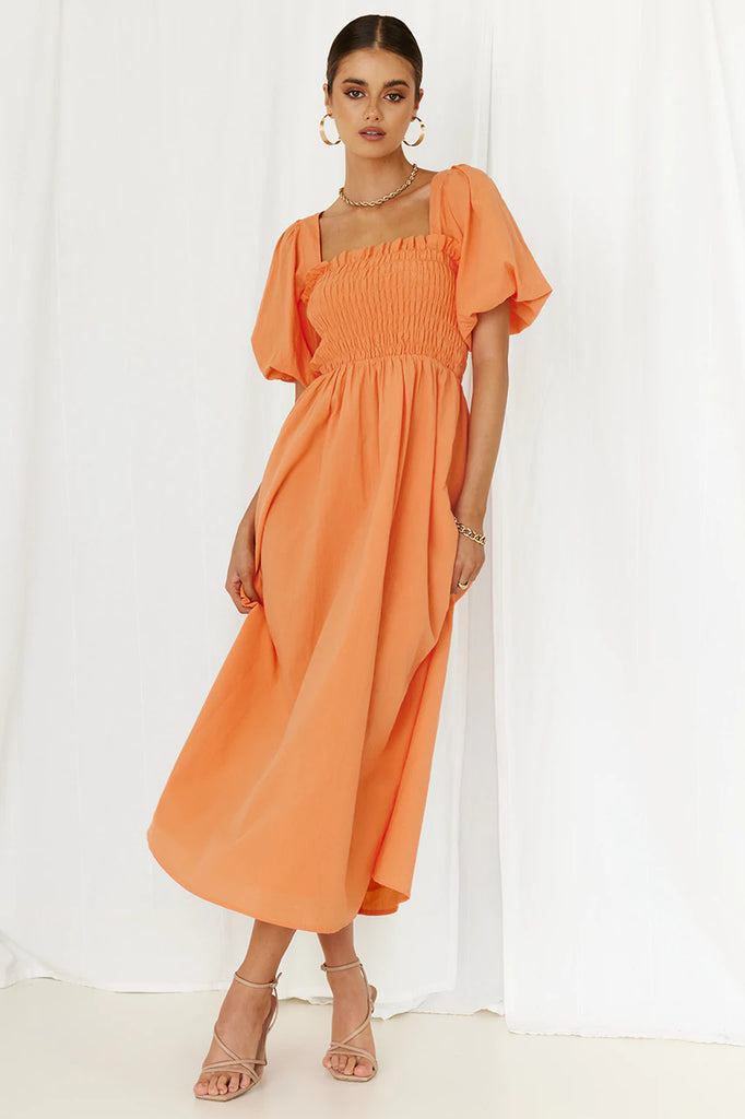 Islay Midi Dress - Orange