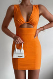 Nikita Mini Dress - Tangerine