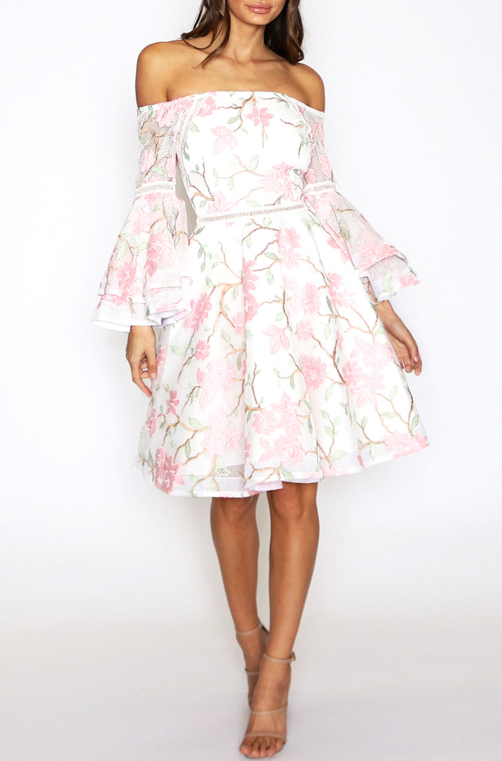 Addison Flared Sleeve Dress