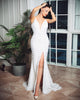 Yazmin Sequin Gown by Jadore - Ivory