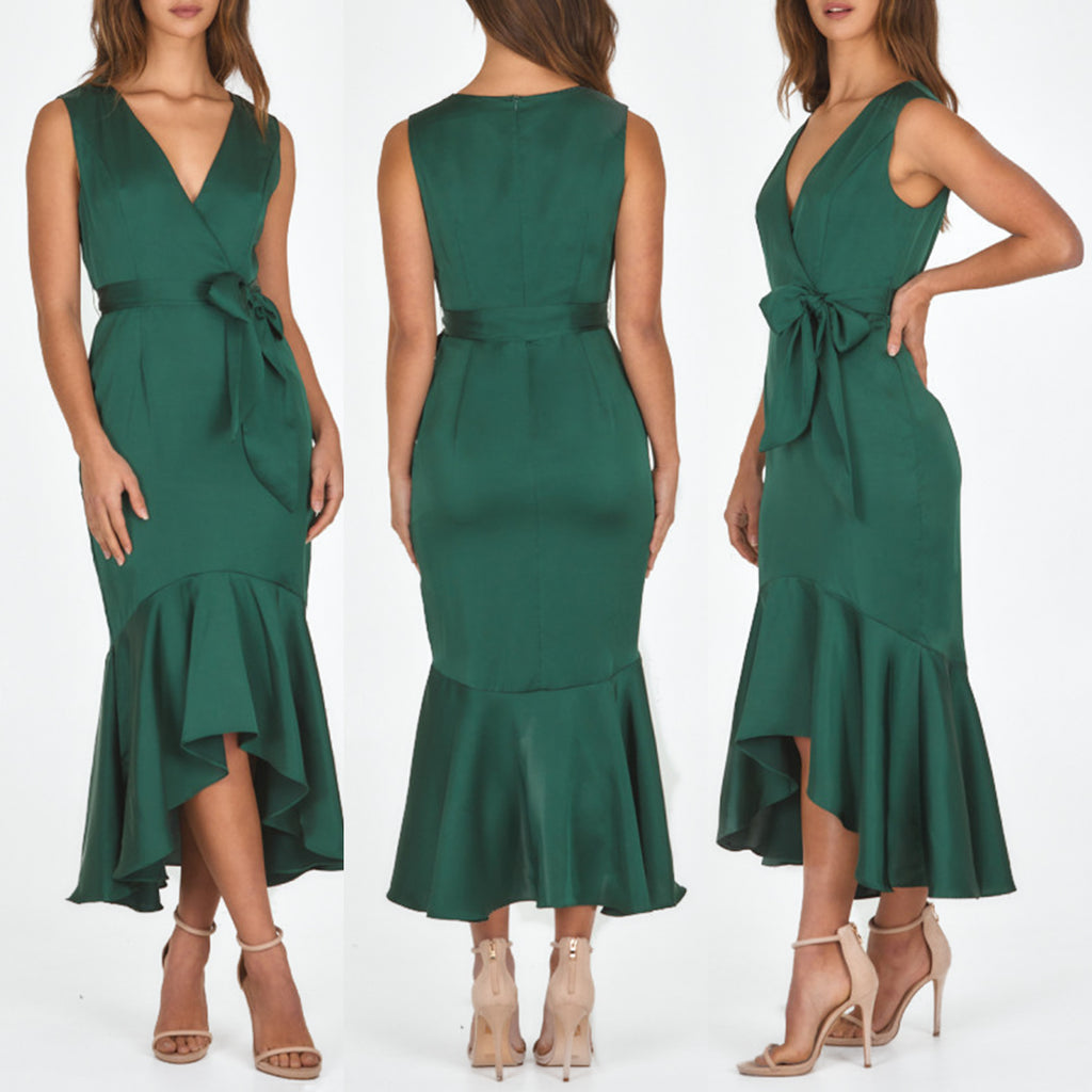 Elizabeth Midi Dress - Green