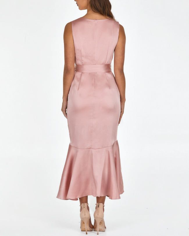 Elizabeth Midi Dress - Rose