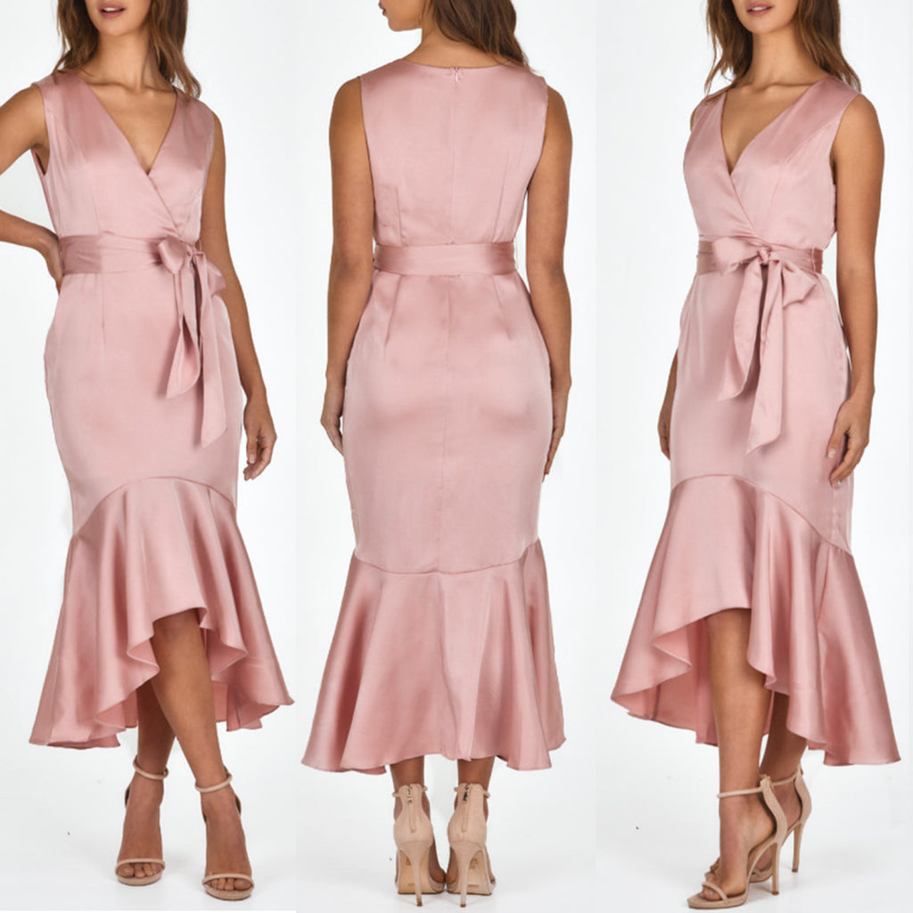 Elizabeth Midi Dress - Rose