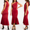 Arielle Midi Dress - Wine