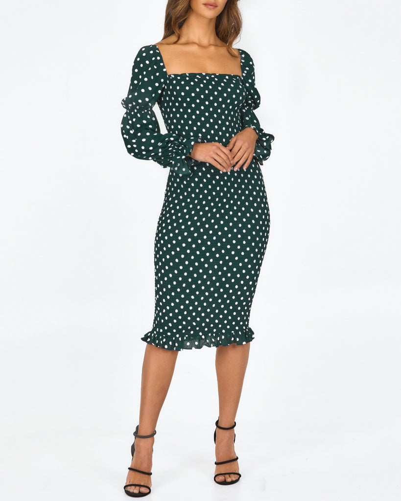 Hannah Midi Dress - Green