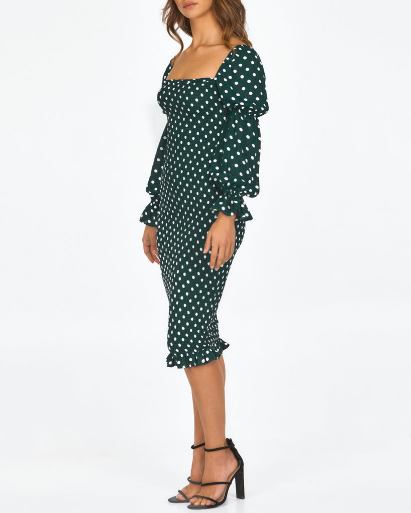 Hannah Midi Dress - Green