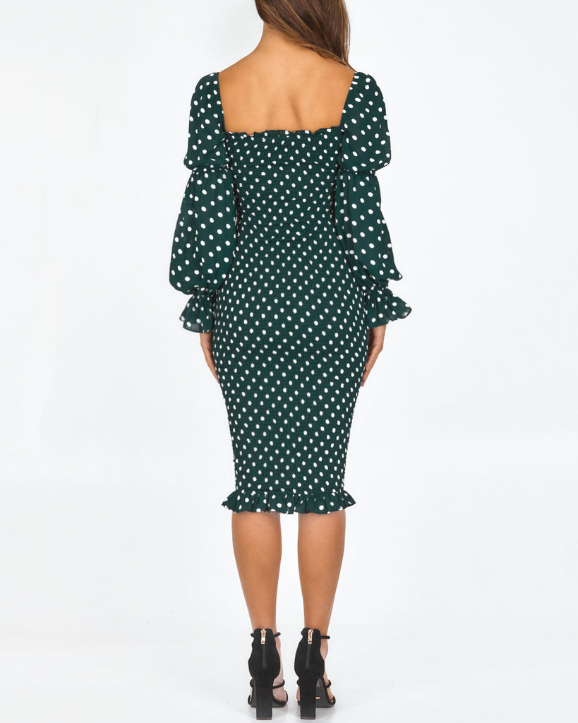 Hannah Midi Dress - Green