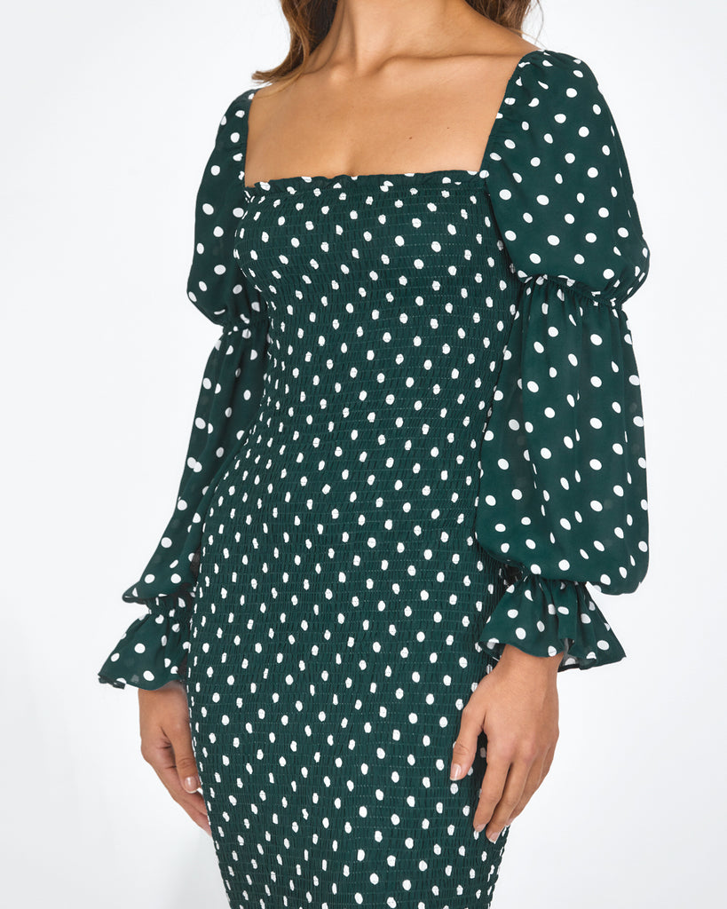 Hannah Midi Dress - Green