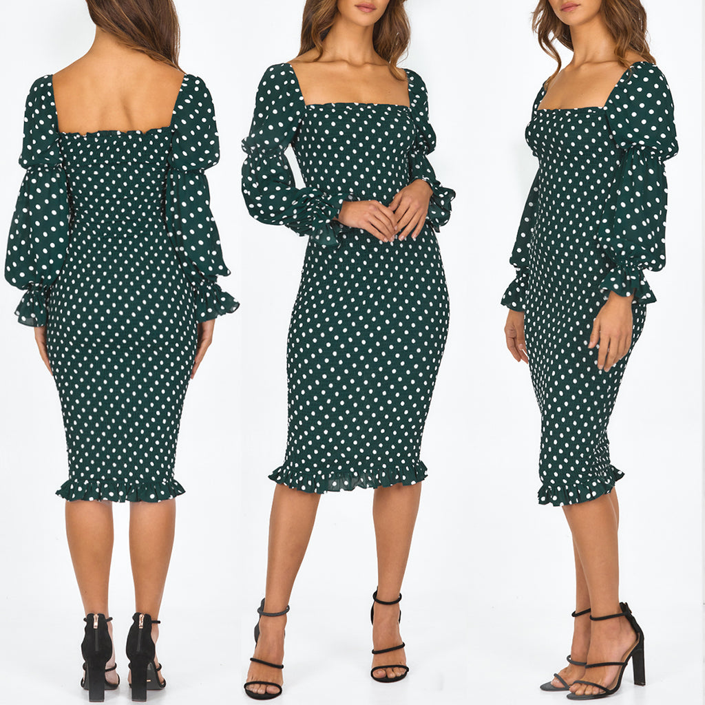 Hannah Midi Dress - Green