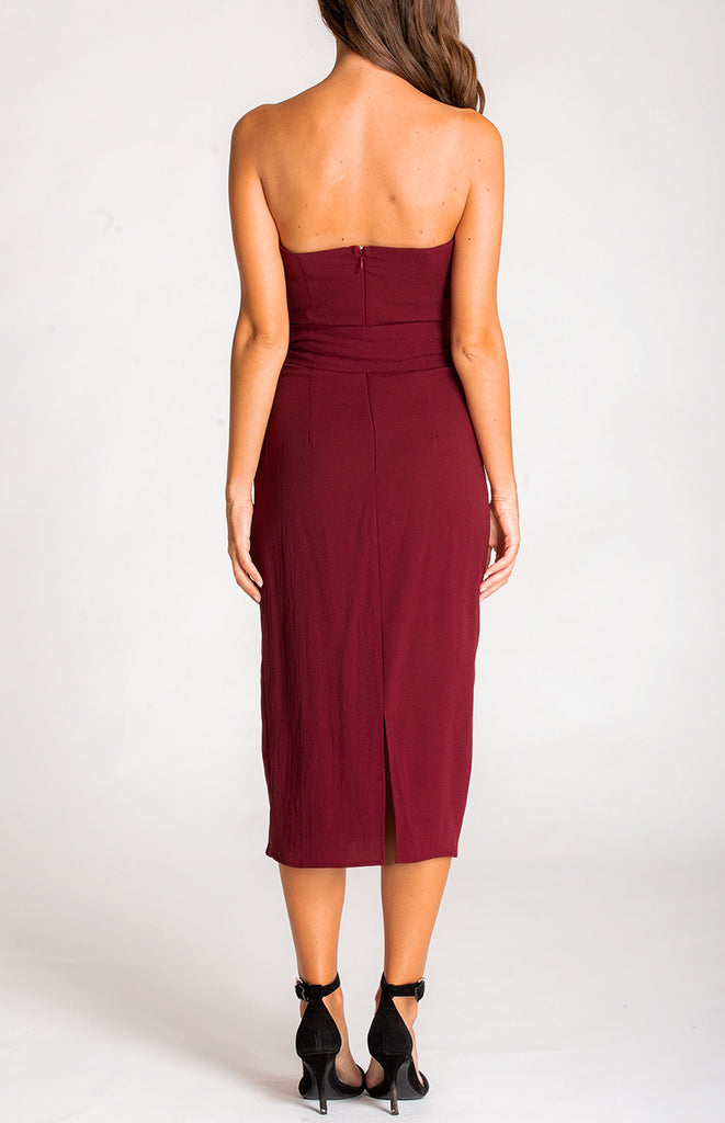 Juniper Midi Dress - Maroon