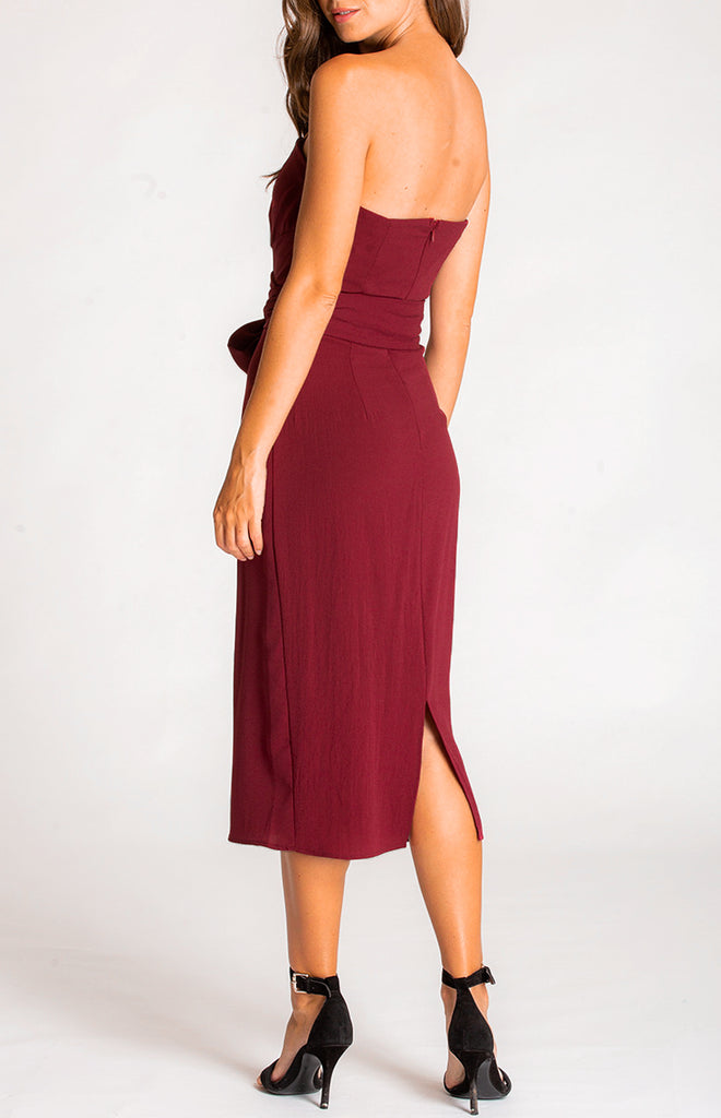 Juniper Midi Dress - Maroon