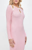 Gigi Knit Midi Dress - Pink