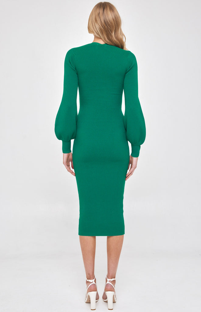 Frankie Knit Midi Dress - Jade