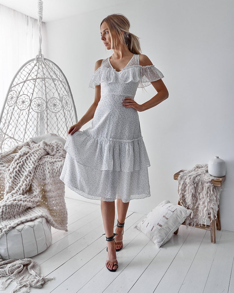 Vanessa Dress - White Print